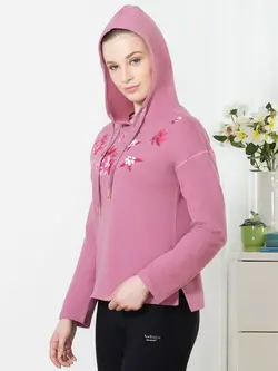 هودی صورتی رنگ طرح گل ون هیوسن