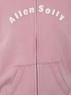 سویشرت رنگ صورتی نوشته دار آلن سولی