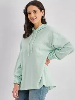 سویشرت پنبه ای سبز رنگ فیملا