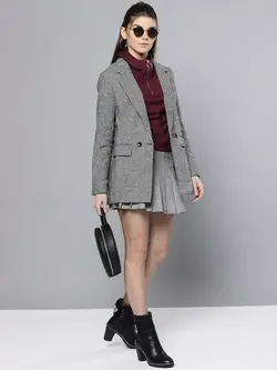 سویشرت شرابی رنگ زیپ دار هارپا