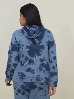 هودی آبی رنگ چاپدار ساسی سودا