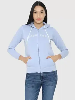 سویشرت رنگ آبی یخی نوشته دار آلن سولی