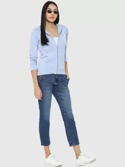 سویشرت رنگ آبی یخی نوشته دار آلن سولی