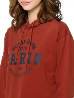 هودی قهوه ای رنگ چاپدار  اُنلی