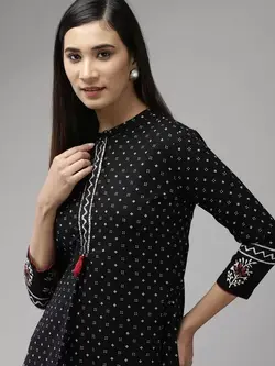 تونیک مشکی رنگ چاپدار ایندواِرا