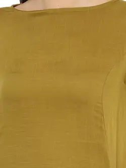 تونیک رنگ خاکی آستین سه ربع ون هیوسن