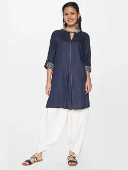 تونیک نیلی رنگ نگین دار گلوبال دسی