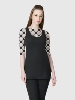 تاپ مشکی رنگ یقه گرد وَن هیوسِن