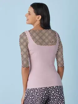 تاپ یقه مربعی صورتی چرک واندر لاو