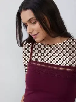 تاپ طرح تور شرابی رنگ واندر لاور