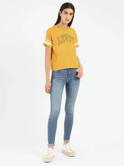 تیشرت زرد رنگ با چاپ گرافیکی لِویس