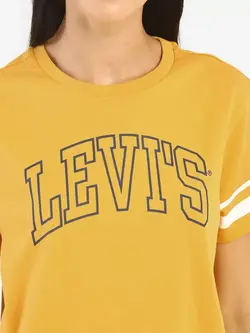 تیشرت زرد رنگ با چاپ گرافیکی لِویس