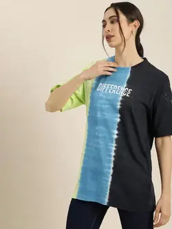 تیشرت چند رنگ آستین کوتاه یقه گرد نخی دیفرِنس