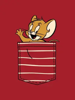 تیشرت قرمز رنگ چاپدار تام و جری بواکوف