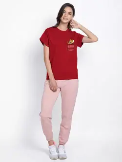 تیشرت قرمز رنگ چاپدار تام و جری بواکوف