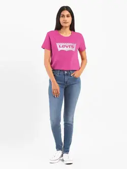 تیشرت بنفش رنگ با چاپ گرافیکی لِویس