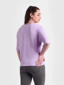 تیشرت آستین سه ربع بنفش رنگ بنتون