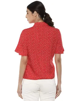 پیراهن طرح دار قرمز رنگ وَن هیوسن