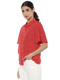 پیراهن طرح دار قرمز رنگ وَن هیوسن