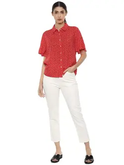 پیراهن طرح دار قرمز رنگ وَن هیوسن