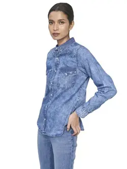 پیراهن جین نخی آبی روشن ای ان دی