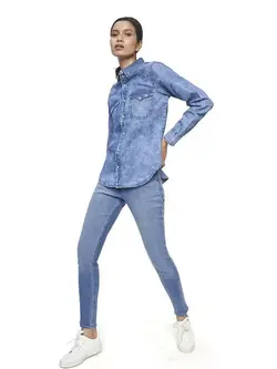 پیراهن جین نخی آبی روشن ای ان دی