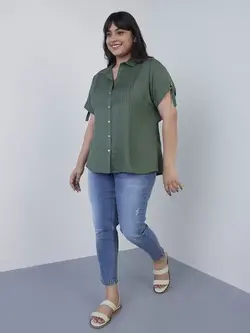 پیراهن سبز رنگ جیا