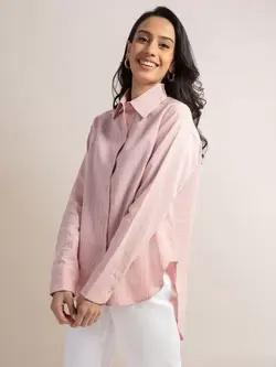 پیراهن زنانه طرح راه راه صورتی