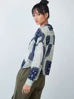 پیراهن زنانه چاپ دار آبی نوون