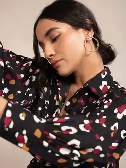 پیراهن زنانه طرح چاپدار تونتی