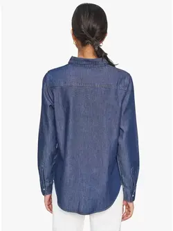 پیراهن زنانه طرح جین آبی تیره