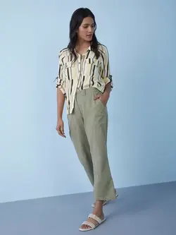 پیراهن زنانه راه راه چند رنگ لاو