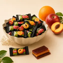 لواشک پذیرایی میوه ای 3 لایه پارنا یک کیلویی