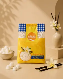 قند طعم دار با طعم وانیل قندانه350 گرمی