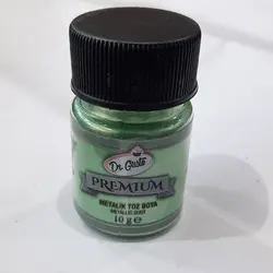 رنگ پودری سبز متالیک دکتر گوستو 10 گرمی (مخصوص رنگ کردن روی کیک، دسر، فوندانت و ...)