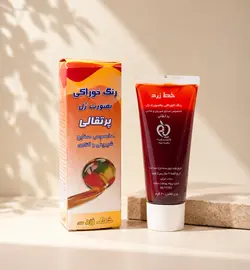 رنگ ژله‌ای خوراکی نارنجی 30 گرمی برند خط زرد