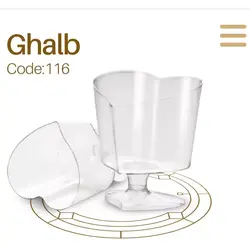 لیوان دسر 10 عددی قلب پایه دار (مخصوص پذیرایی ژله و انواع دسر)