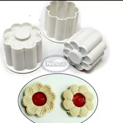 کاتر و مهر دو طرفه شیرینی مربایی طرح گل