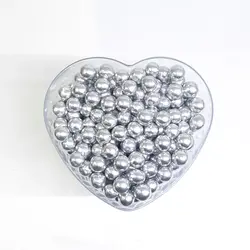 مروارید خوراکی تزئینی رنگ نقره ای سایز سه