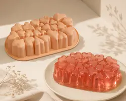 قالب ژله جنس پلاستیکی طرح بیضی کف قلب دار