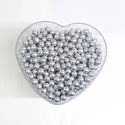 مروارید خوراکی تزئینی رنگ نقره ای سایز دو