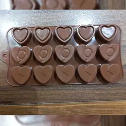قالب شکلات جنس سلیکونی طرح قلب پازلی