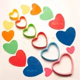 کاتر دو طرفه قلبی برند نسکو پک 6 عددی جنس پلاستیکی