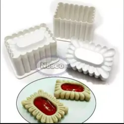 کاتر و مهر دو طرفه شیرینی مربایی طرح مستطیل