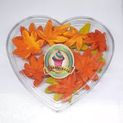 گل فوندانت تزئینی طرح برگ پاییزی