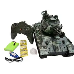 اسباب بازی تانک کنترلی شارژی دودزا و تیر پرتاب کن مدل Tank Remote Control