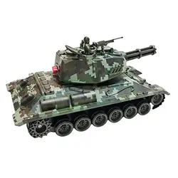 اسباب بازی تانک کنترلی شارژی دودزا و تیر پرتاب کن مدل Tank Remote Control