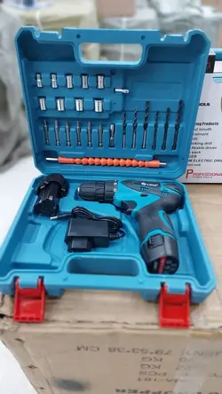 ست دریل پیچ گوشتی شارژی 24 عددی لیدو حرفه ای مدل 12 ولت ا Professional power tools