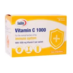 ساشه ویتامین C 1000 میلی گرم یوروویتال 30 عدد