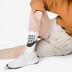 جوراب زنانه ساقدار ورزشی طرح JUST DO IT